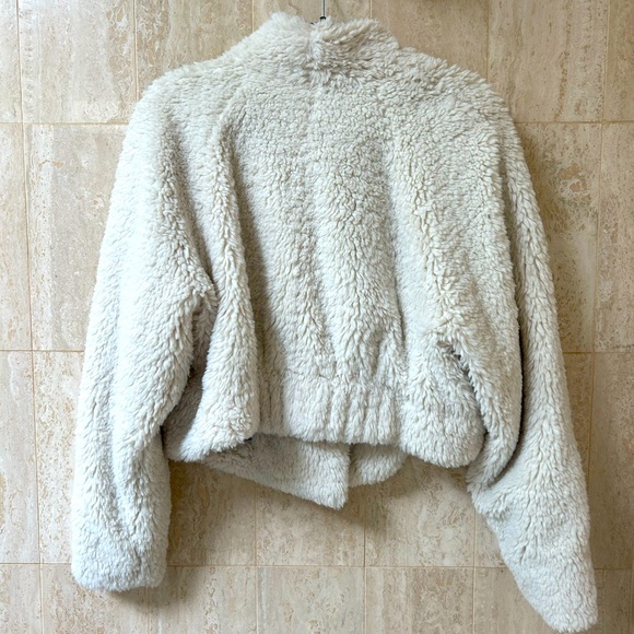 Anthropologie (Hei Hei) Mini Teddy Coat (Small) - White - Picture 4 of 4